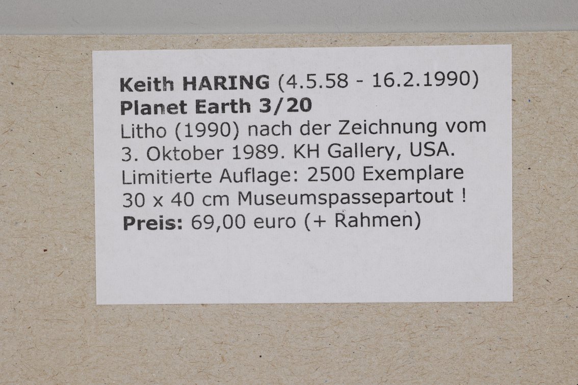 Keith Haring, Planet Earth Against All Odds Series, photo 9 of 9