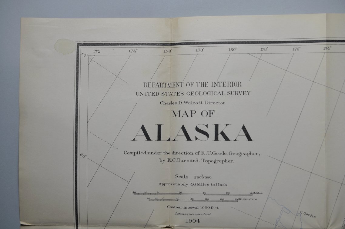 National Geographic Map of Alaska 1905, photo 2 of 22