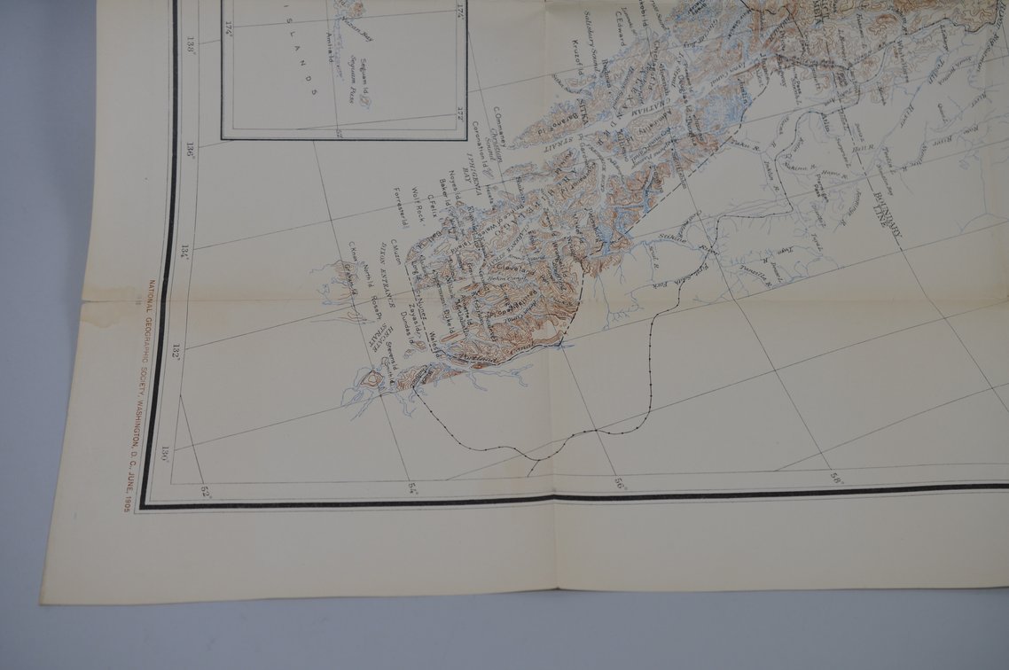 National Geographic Map of Alaska 1905, photo 6 of 22