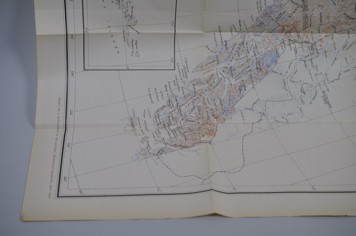 National Geographic Map of Alaska 1904, photo 6 of 23