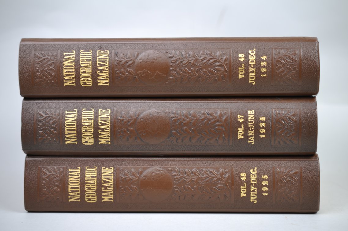 Vol. 43-47 National Geographic 1923-1925 Brown Leather Bound, photo 2 of 11