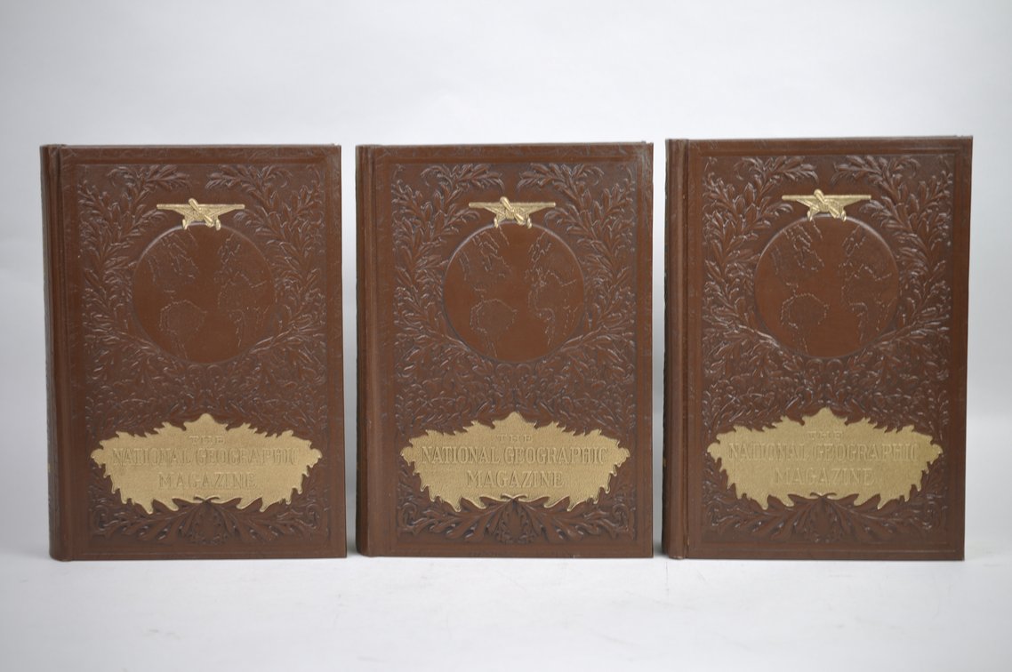Vol. 55-60 National Geographic 1929-1931 Brown Leather Bound, photo 8 of 11