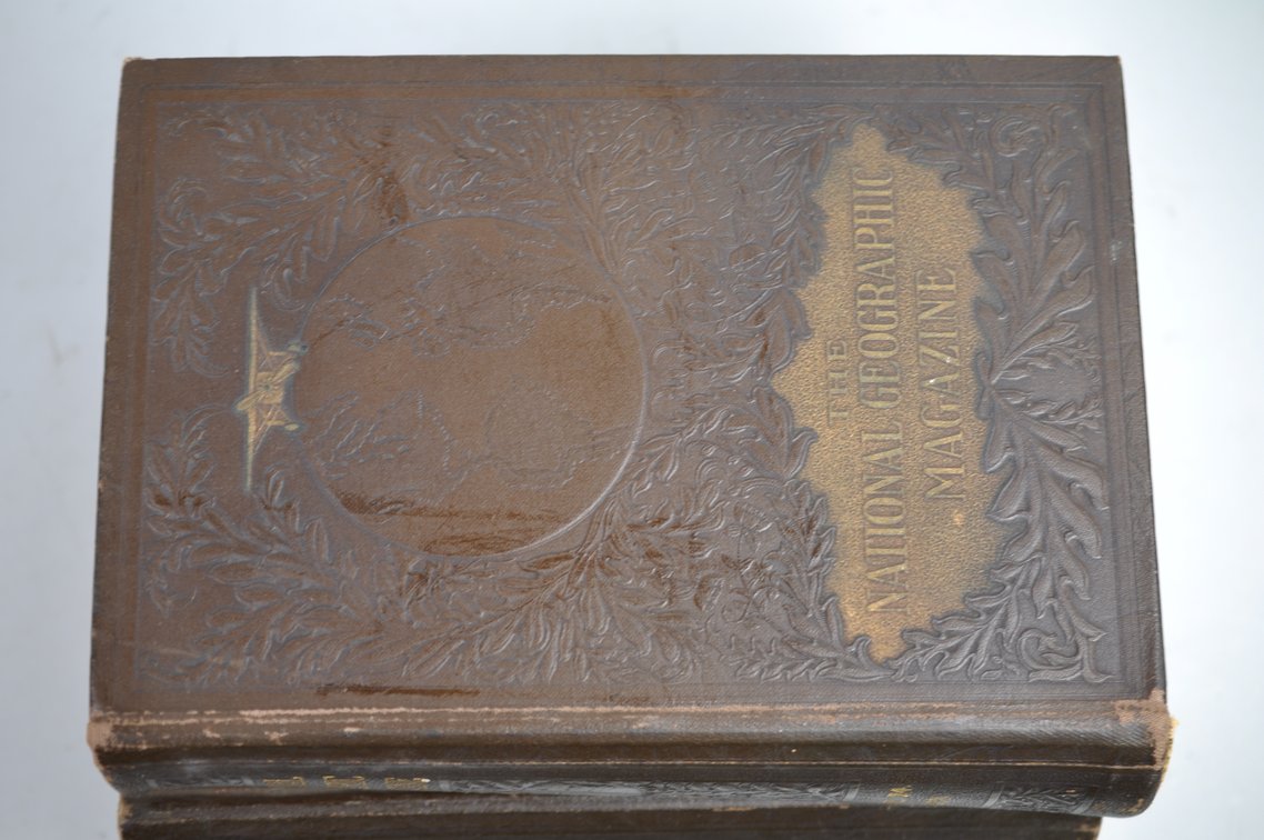 Assortment of Original Leather Bound National Geographics, photo 7 of 7