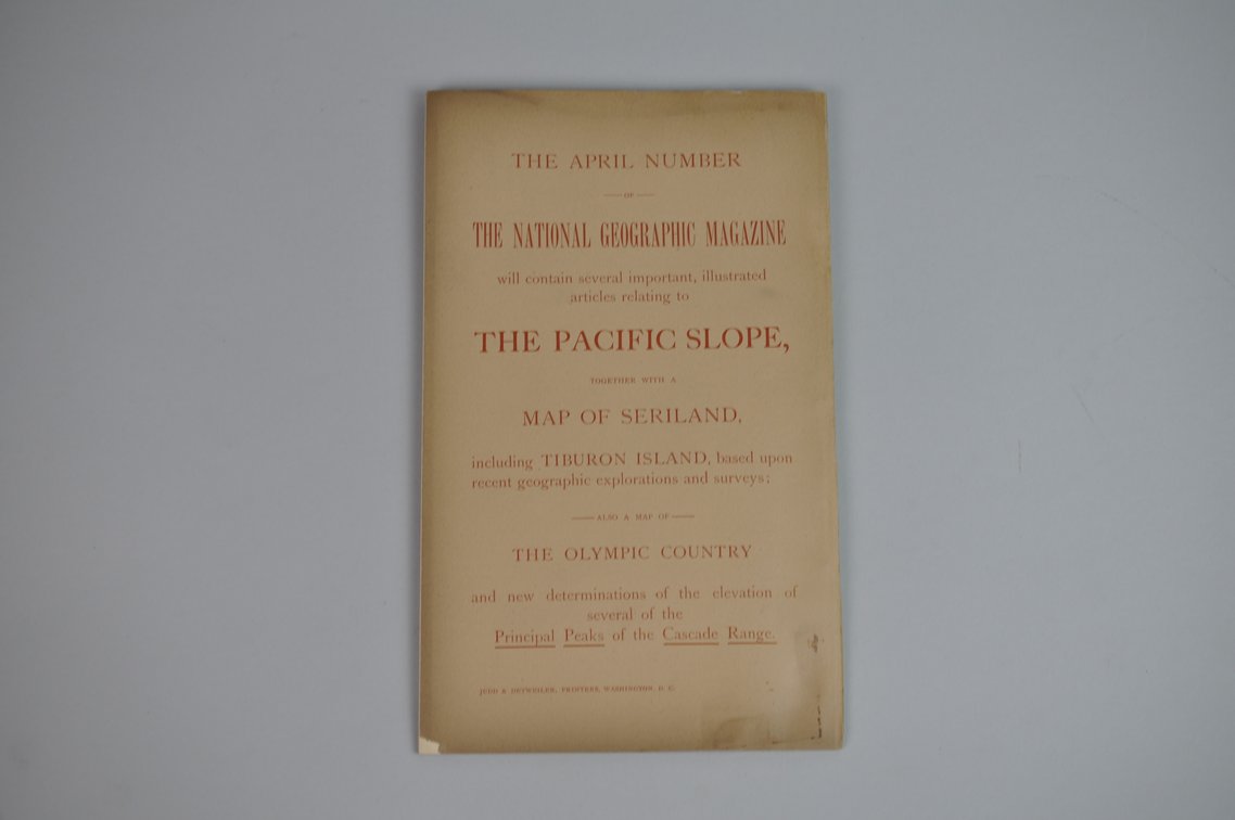 Vol. VII No. 3 – March 1896 National Geographic, photo 2 of 3