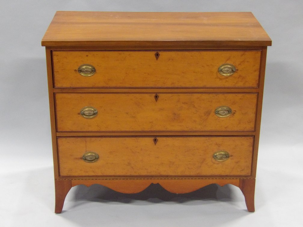 French Style Birdseye Maple Hepplewhite Dresser, photo 2 of 12