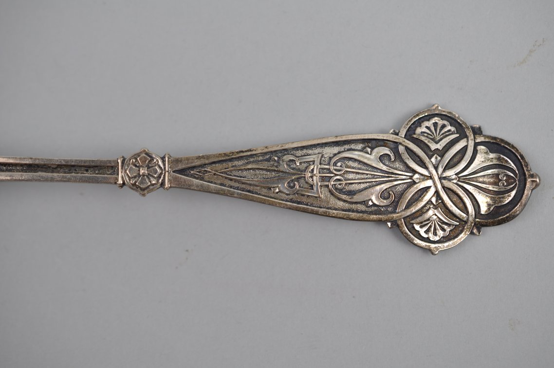 Sterling Silver Pierced Serving Spoons & Pie Server, photo 3 of 21