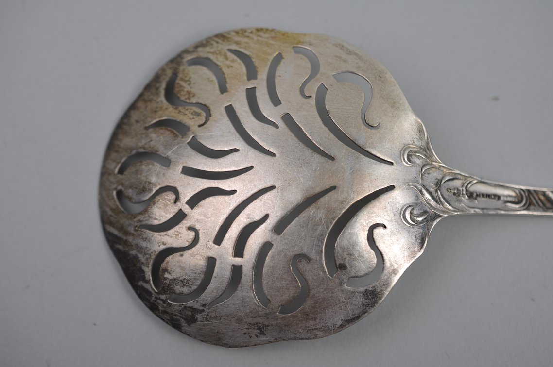 Sterling Silver Pierced Serving Spoons & Pie Server, photo 10 of 21