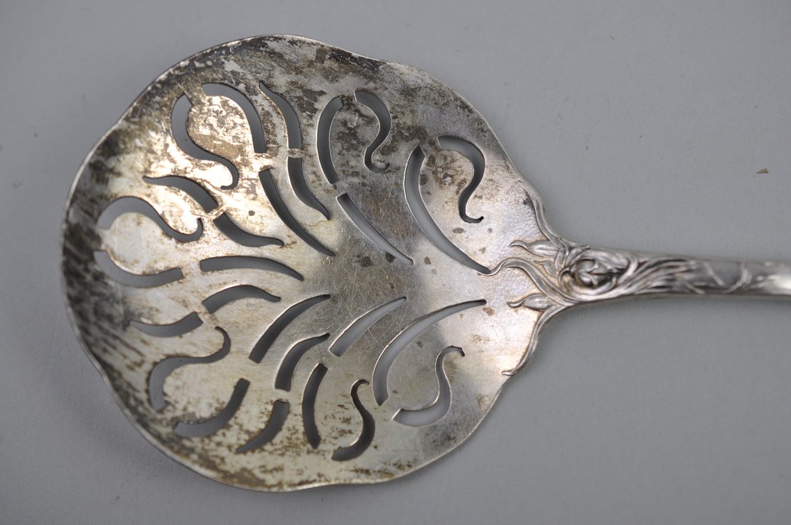 Sterling Silver Pierced Serving Spoons & Pie Server, photo 8 of 21