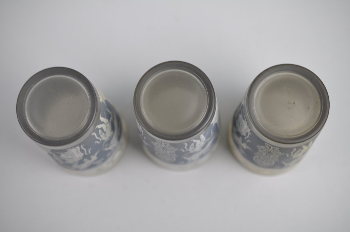 Jeanette Glass Hellenic Corinthian Blue Cups