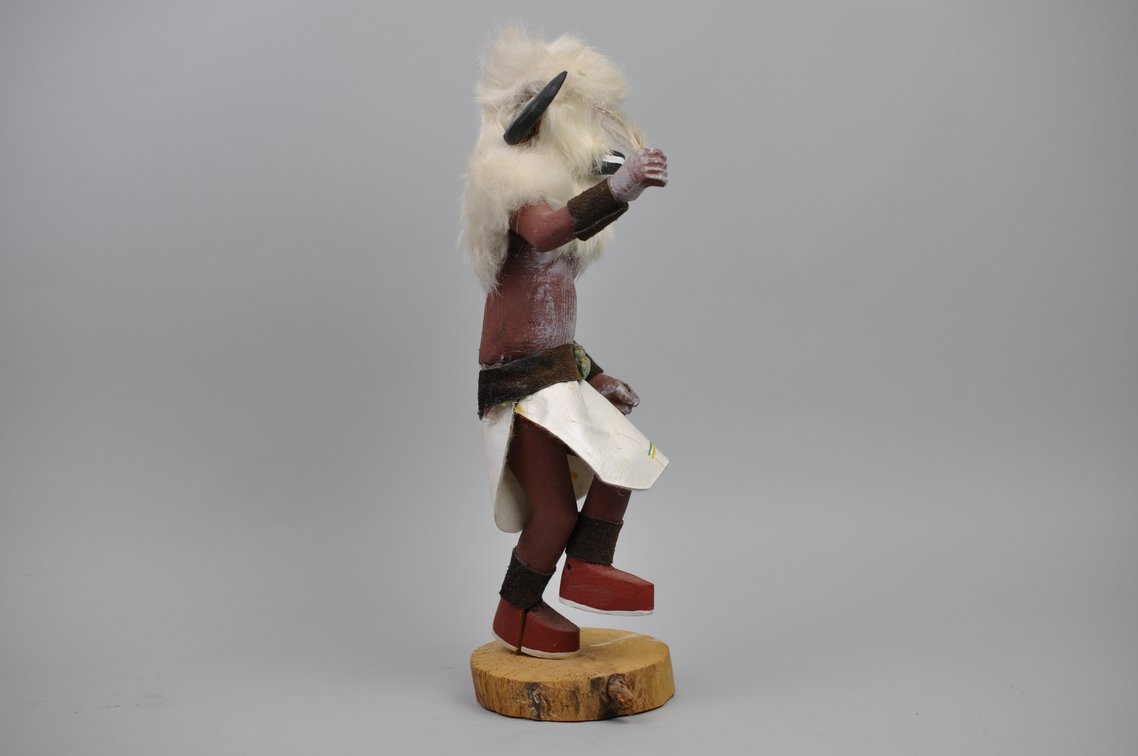 Navajo Kachina Doll White Fur Buffalo, photo 2 of 14