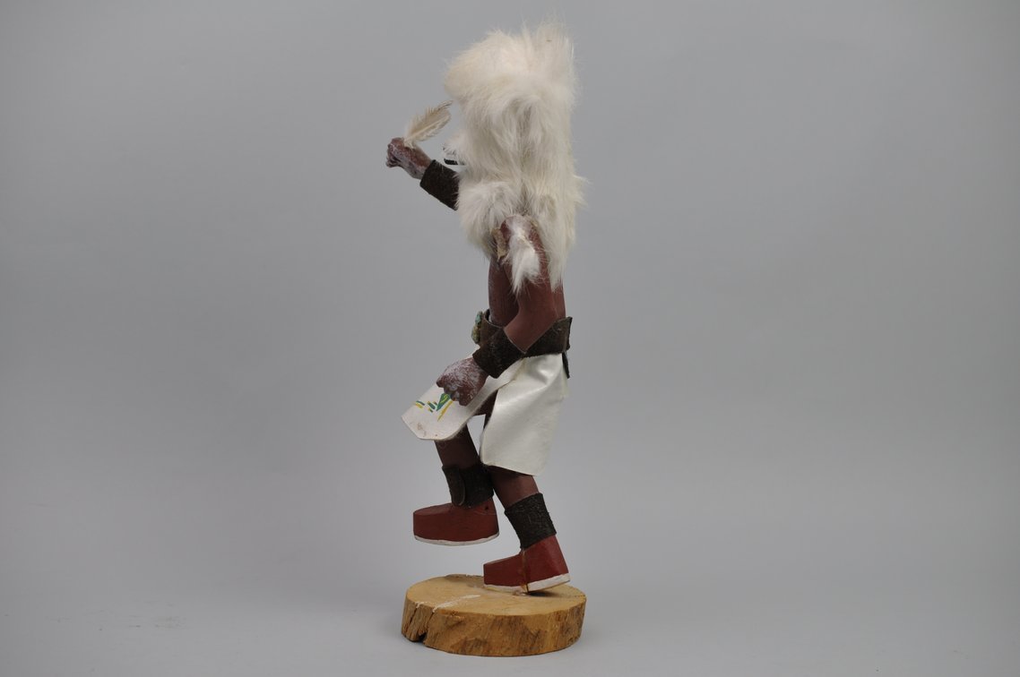 Navajo Kachina Doll White Fur Buffalo, photo 4 of 14