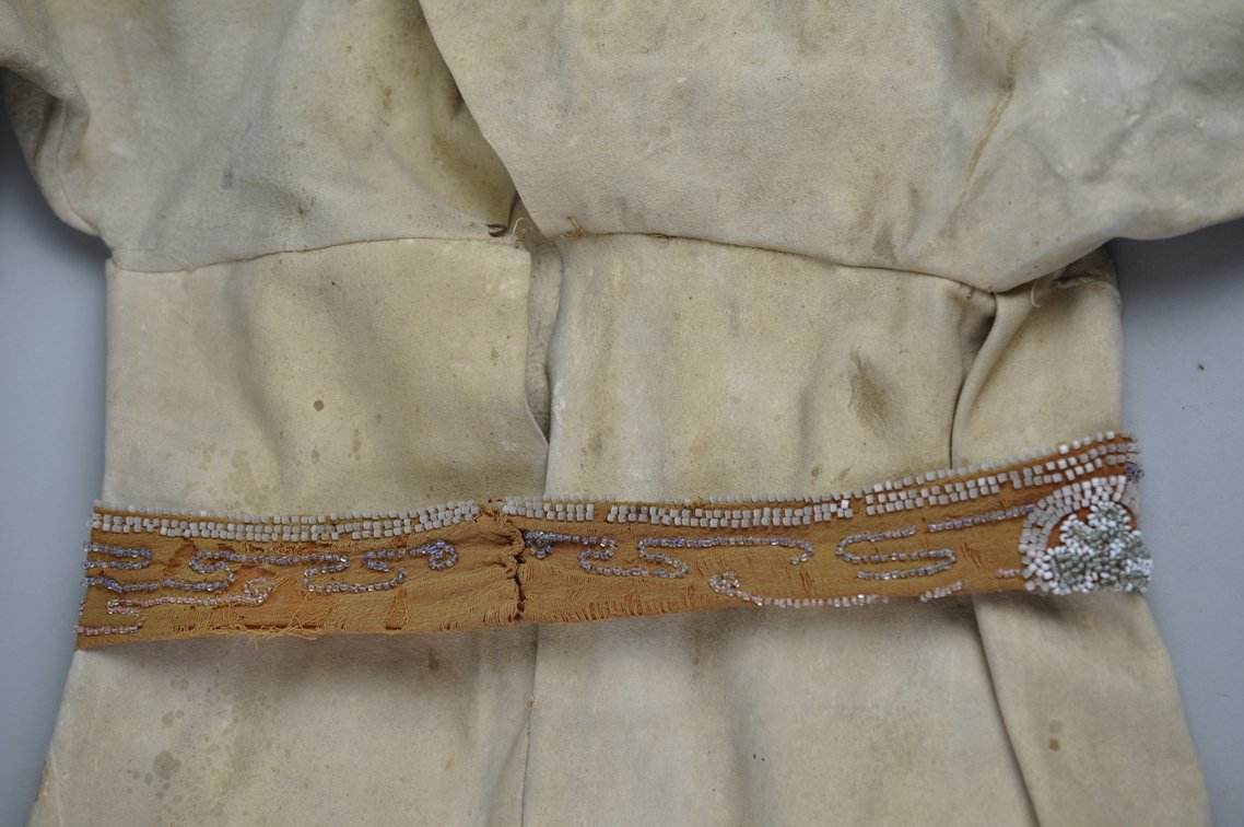 Native American Beaded Buckskin Leather Dress, photo 14 of 20