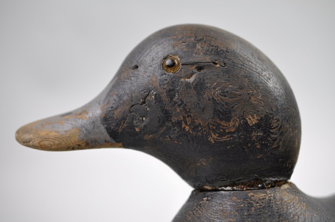Bluebill Drake Duck Decoy w/ Glass Eye, photo 12 of 14