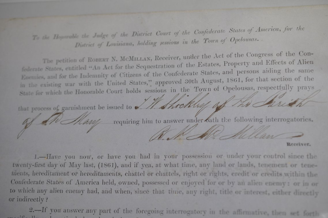 Confederate Civil War Court Questionnaire, photo 3 of 8