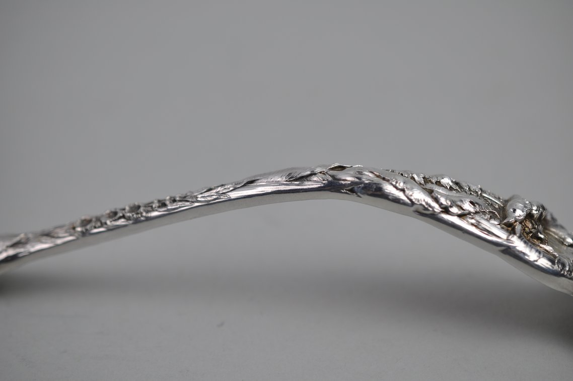 Reed & Barton Les Six Fleurs Pattern Sterling Silver Gravy Ladle, photo 5 of 11