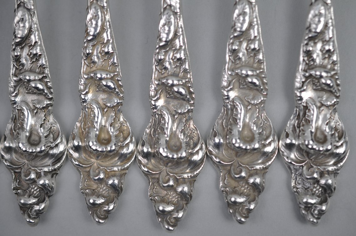 Reed & Barton Les Six Fleurs Sterling 12 Person 84 Pc Set, photo 46 of 67