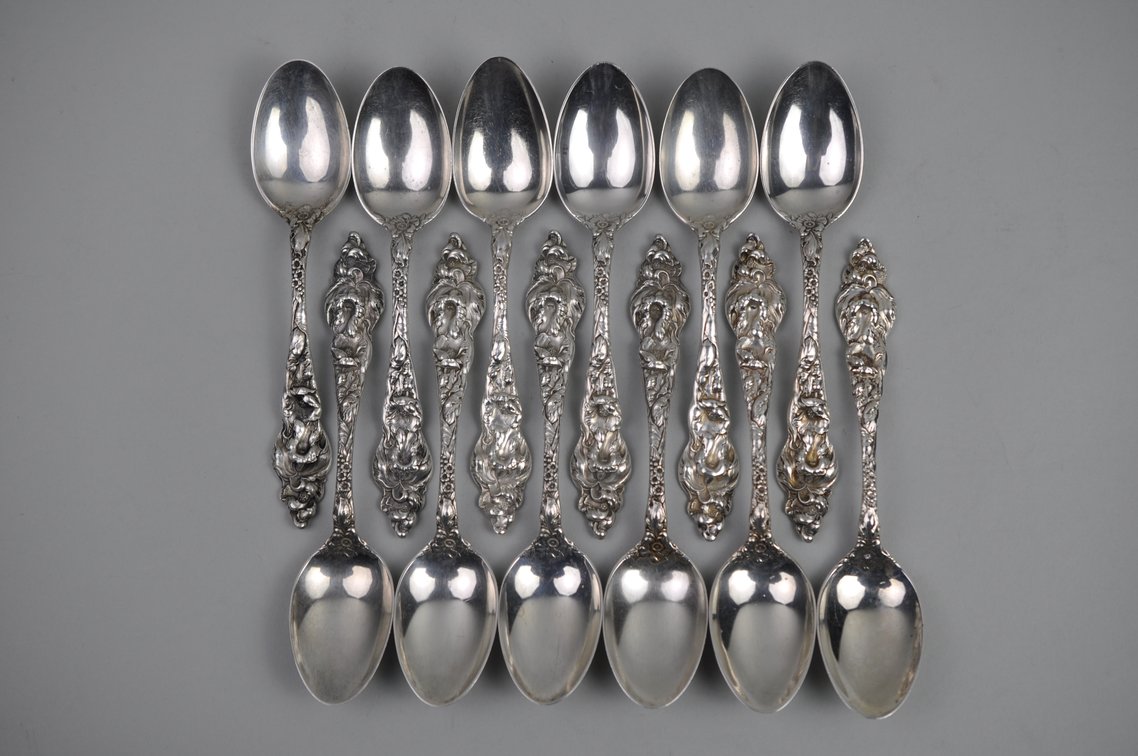 Reed & Barton Les Six Fleurs Sterling 12 Person 84 Pc Set, photo 50 of 67