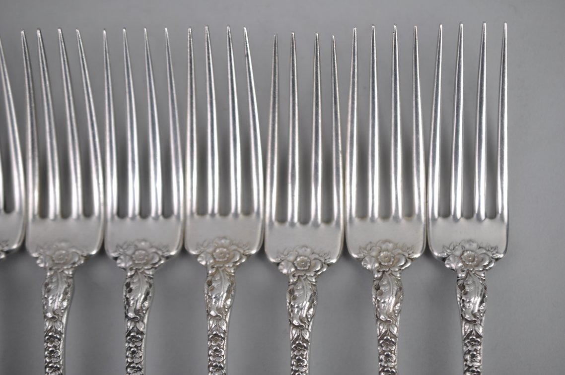 Reed & Barton Les Six Fleurs Sterling 12 Person 84 Pc Set, photo 45 of 67