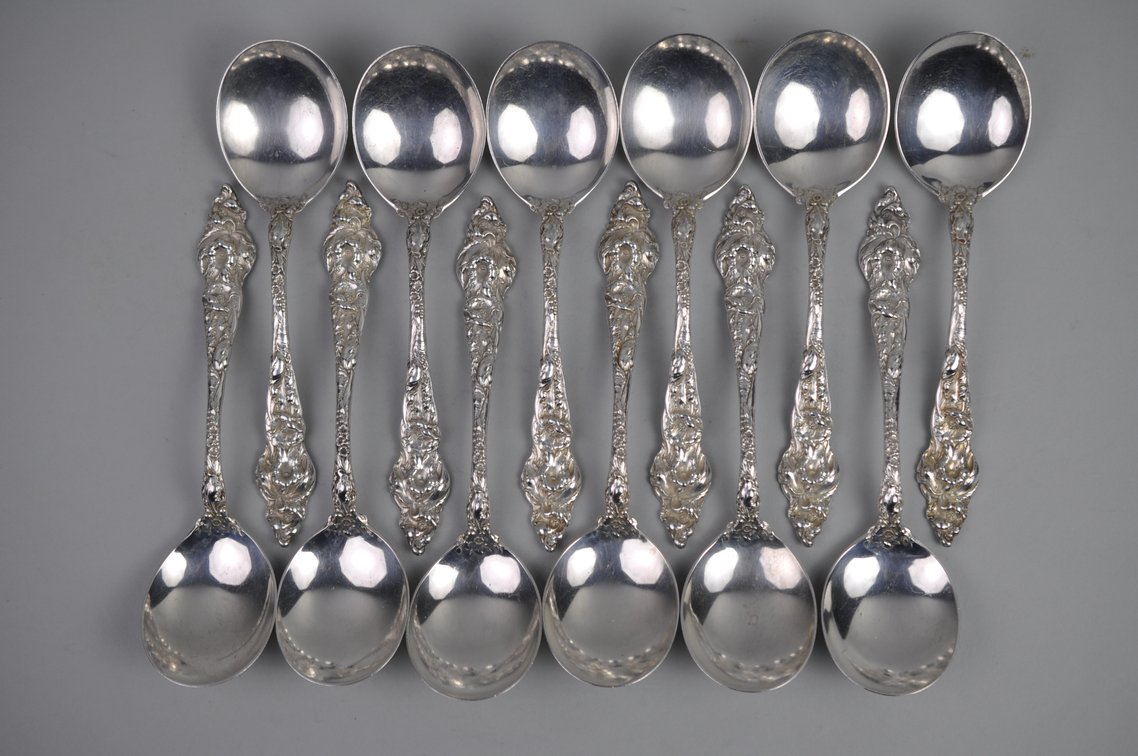 Reed & Barton Les Six Fleurs Sterling 12 Person 84 Pc Set, photo 16 of 67