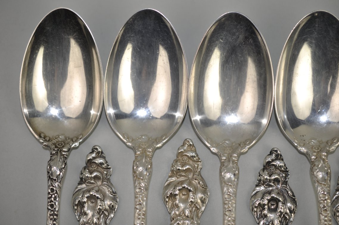 Reed & Barton Les Six Fleurs Sterling 12 Person 84 Pc Set, photo 35 of 67