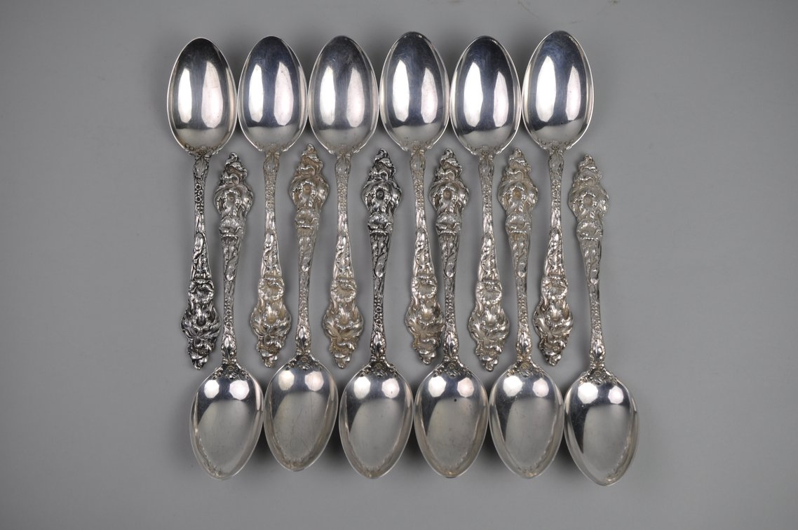 Reed & Barton Les Six Fleurs Sterling 12 Person 84 Pc Set, photo 34 of 67
