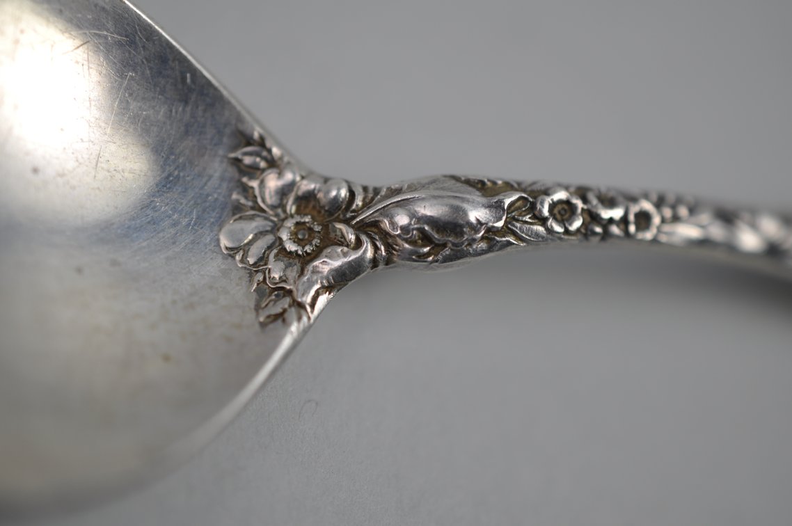 Reed & Barton Les Six Fleurs Sterling Egg Spoons, photo 4 of 10