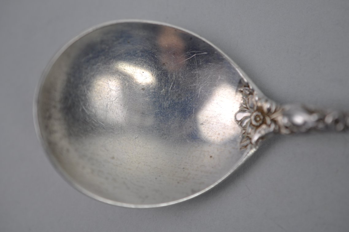 Reed & Barton Les Six Fleurs Sterling Egg Spoons, photo 3 of 10