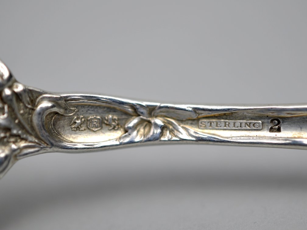 Reed & Barton Les Six Fleurs Sterling Salad Forks, photo 10 of 13