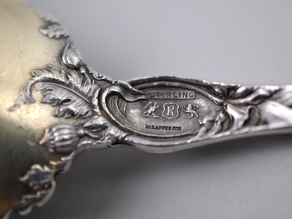 Reed & Barton Les Six Fleurs Sterling Serving Spoon, photo 10 of 11