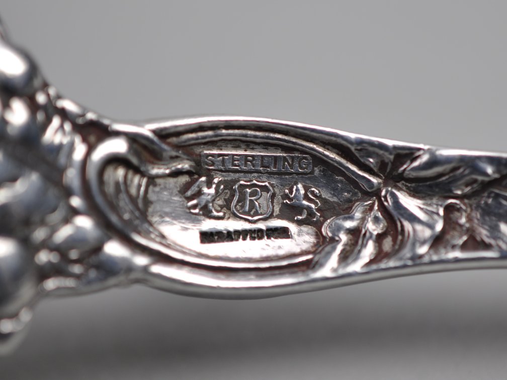 Reed & Barton Les Six Fleurs Sterling Serving Spoon, photo 9 of 10