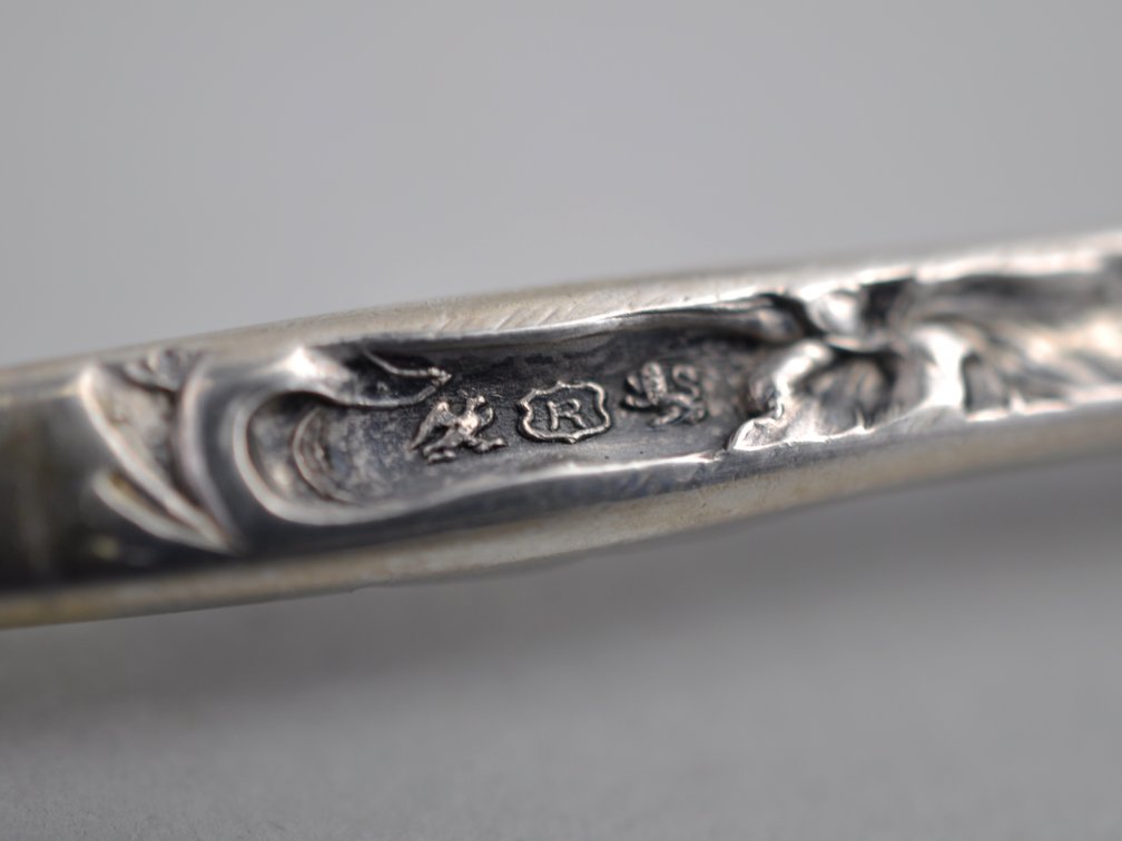 Reed & Barton Les Six Fleurs Sterling Condiment Spoon, photo 9 of 11