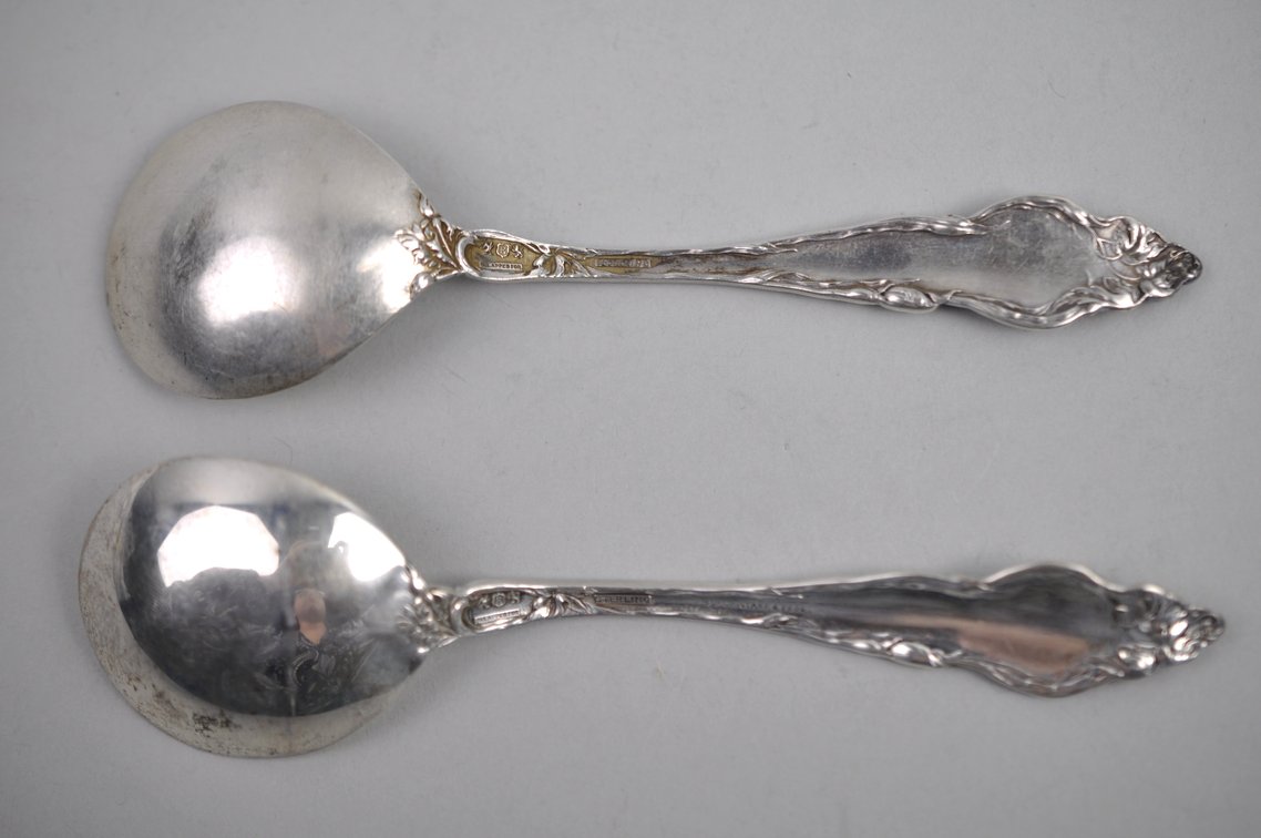 Reed & Barton Les Six Fleurs Sterling Egg Spoons, photo 2 of 10