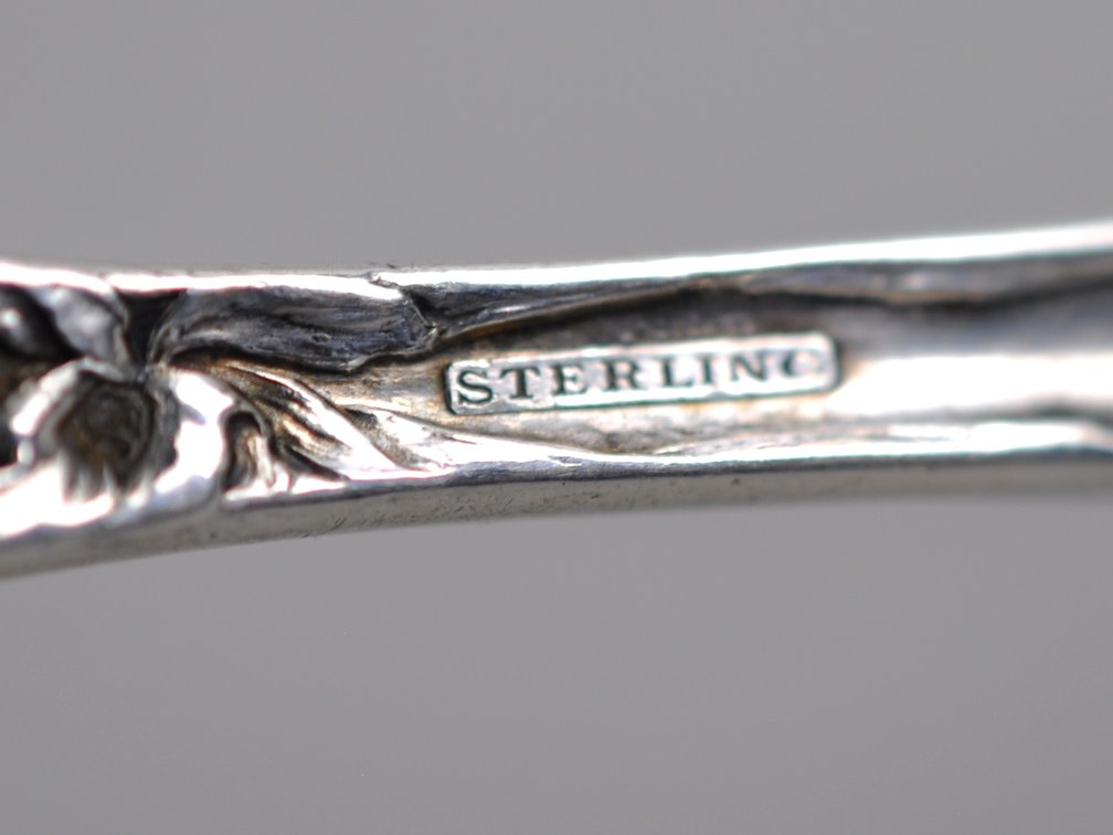 Reed & Barton Les Six Fleurs Sterling Bouillon Spoon, photo 10 of 11