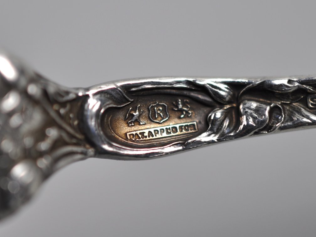 Reed & Barton Les Six Fleurs Sterling Olive Spoon, photo 9 of 11