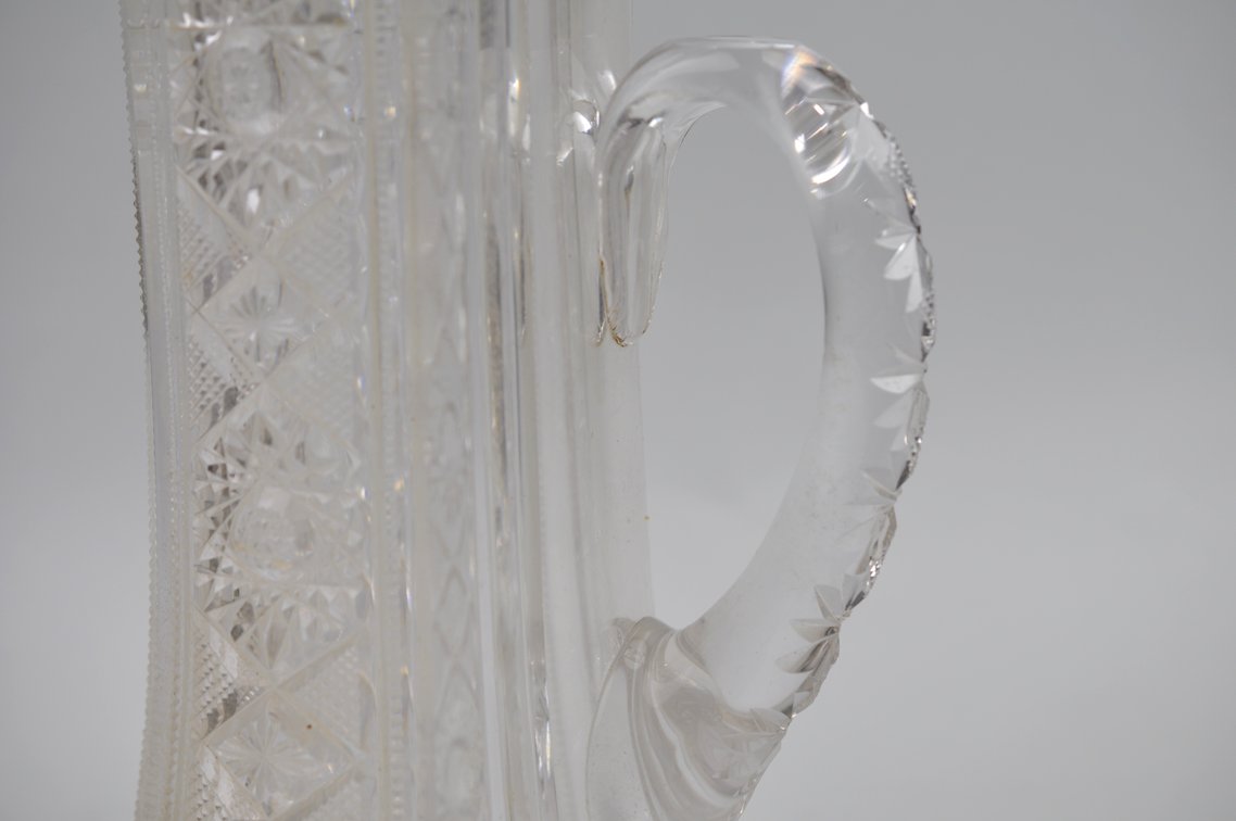 Sterling Silver and Crystal Style Glass Pitcher, photo 10 of 12