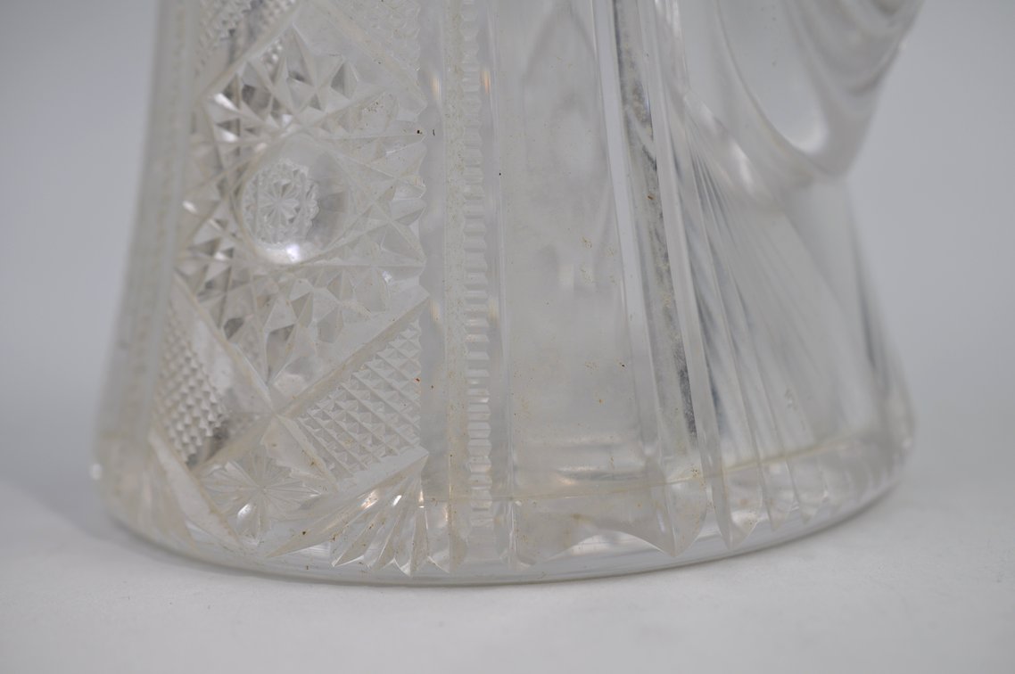 Sterling Silver and Crystal Style Glass Pitcher, photo 9 of 12