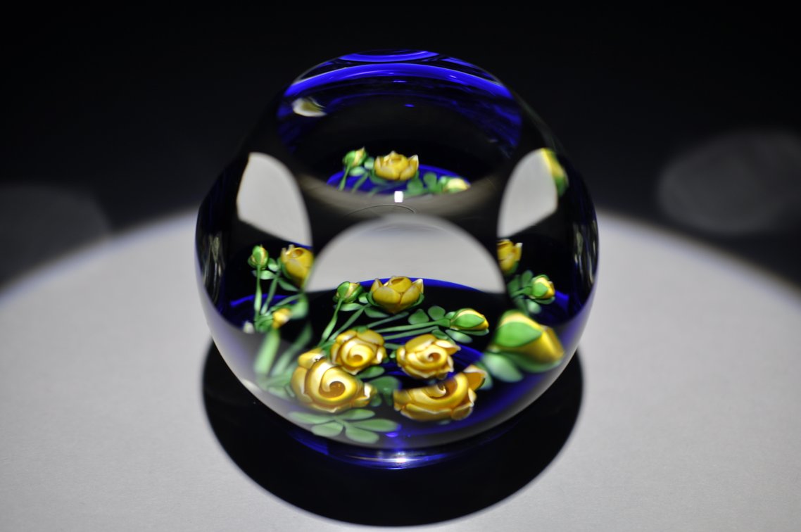 Perthshire 1992 Yellow Rose Paperweight