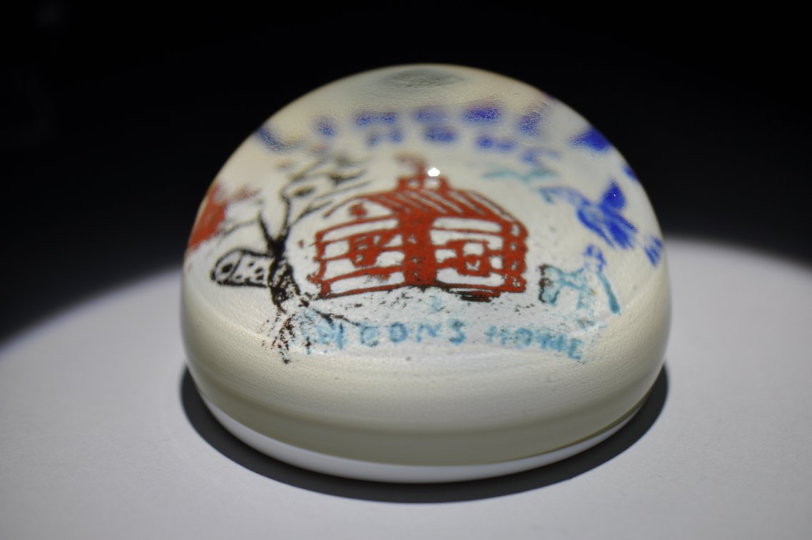 Millville Lincoln's Home Paperweight