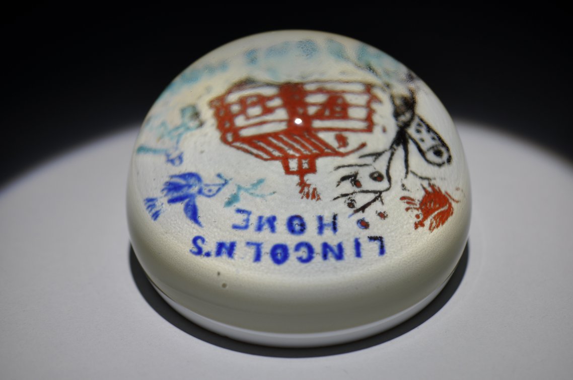 Millville Lincoln's Home Paperweight