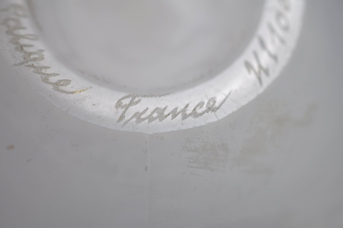 R. Lalique Signed Oleron Vase, photo 9 of 11