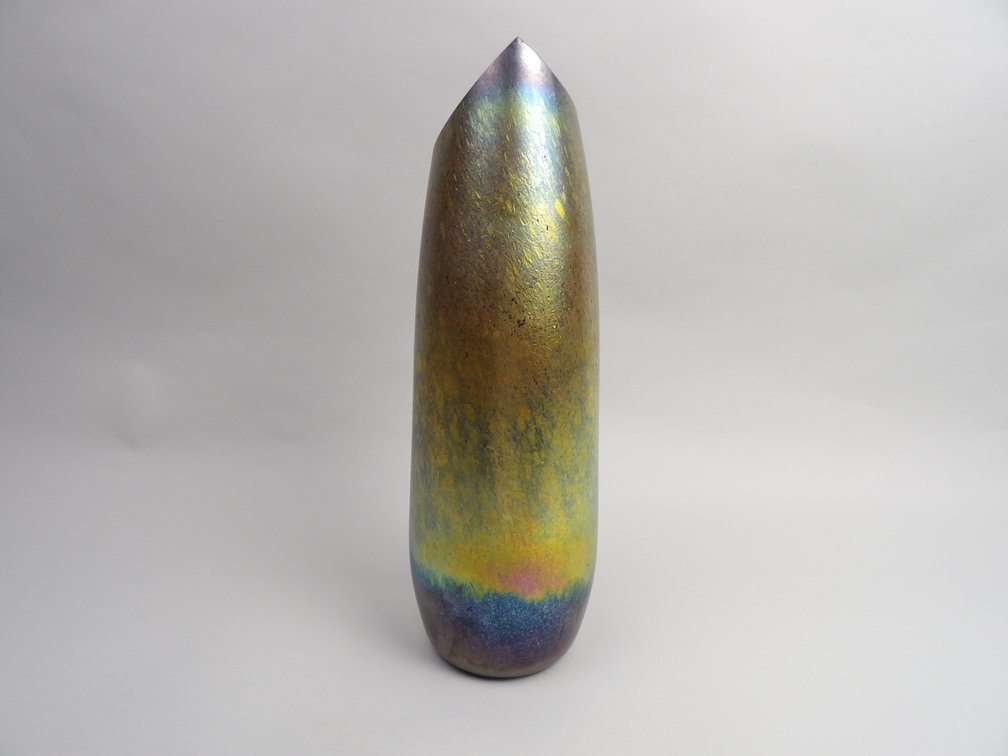 Bohemian Mottled Glass Vase, photo 2 of 5