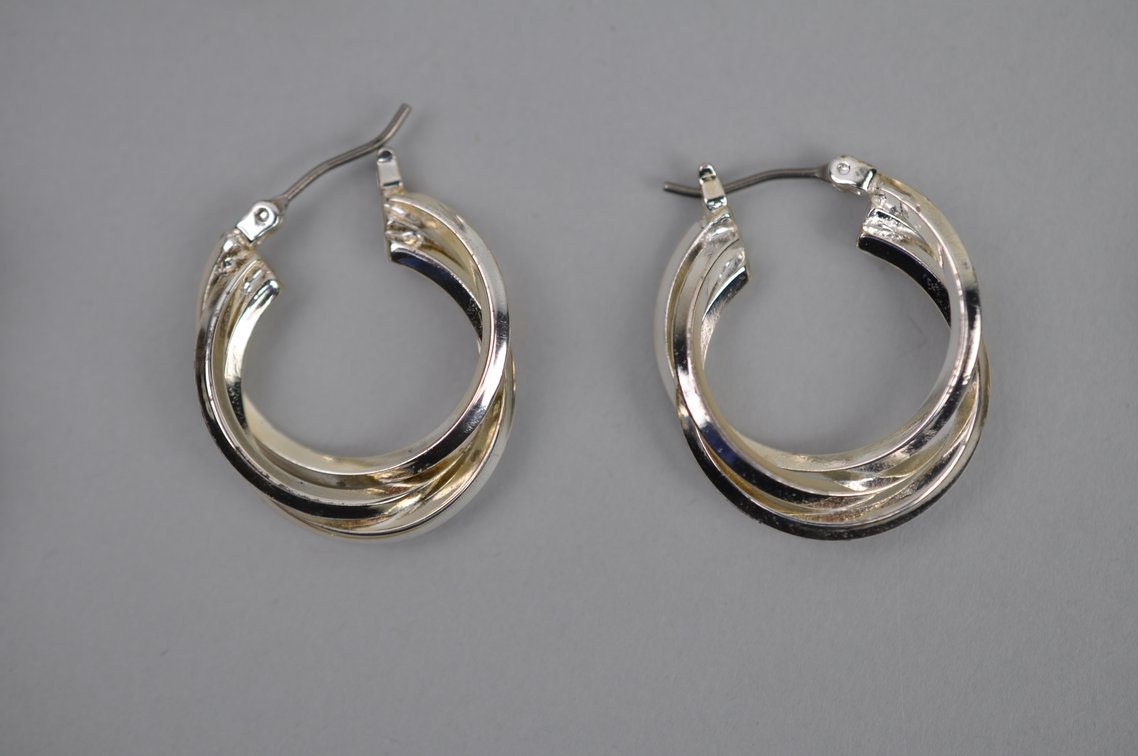 Silver Tone Earrings, photo 10 of 11