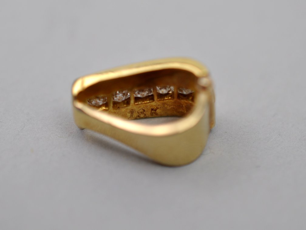 18K Gold Diamond Pendant, photo 6 of 8