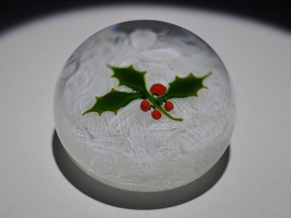 Perthshire 1971 Holly Paperweight