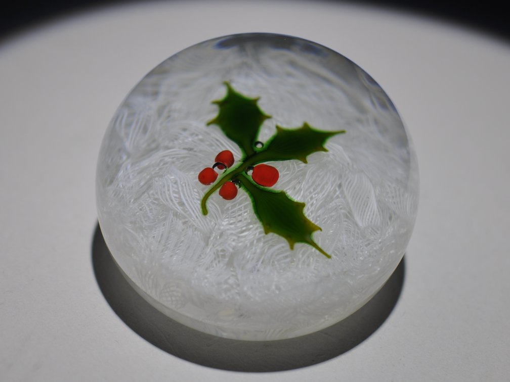 Perthshire 1971 Holly Paperweight