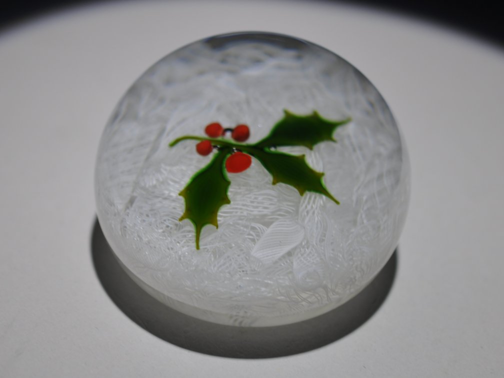 Perthshire 1971 Holly Paperweight