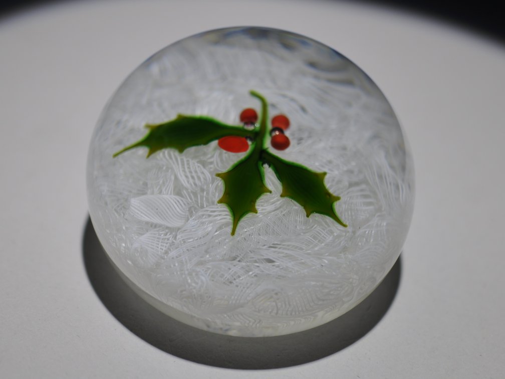 Perthshire 1971 Holly Paperweight