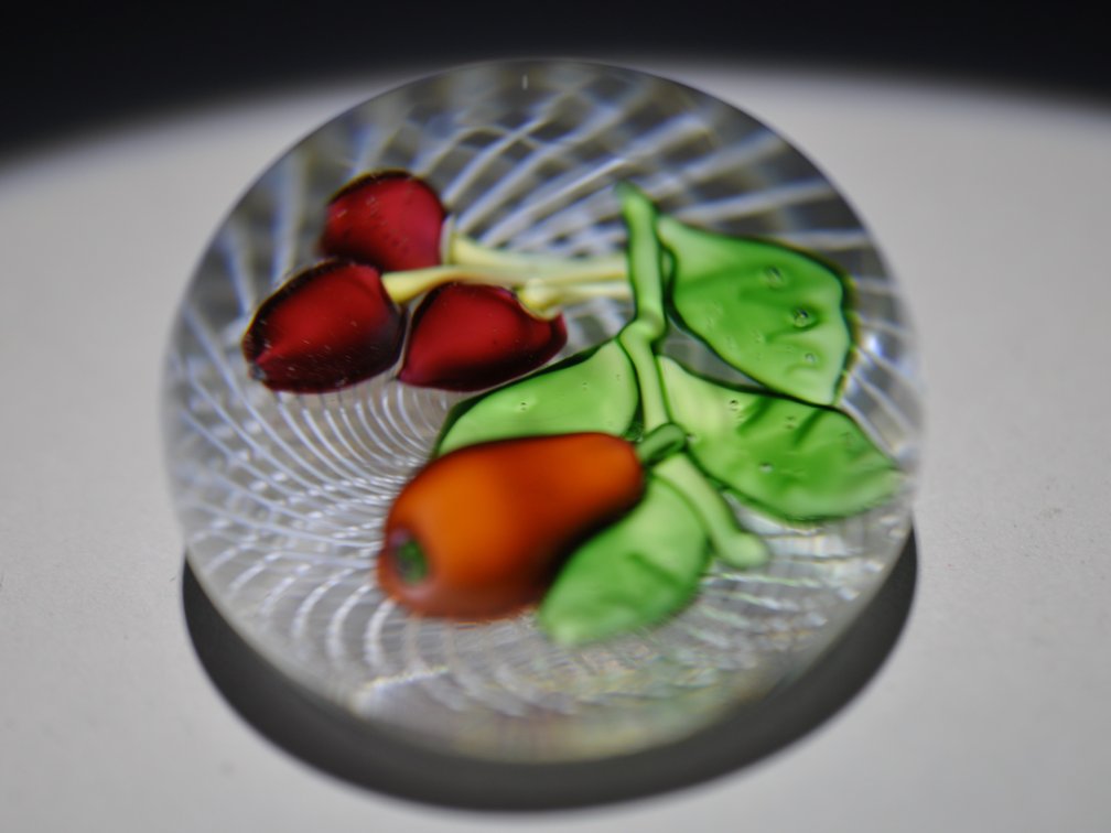 St. Louis Lampwork Fruit Latticinio Weight