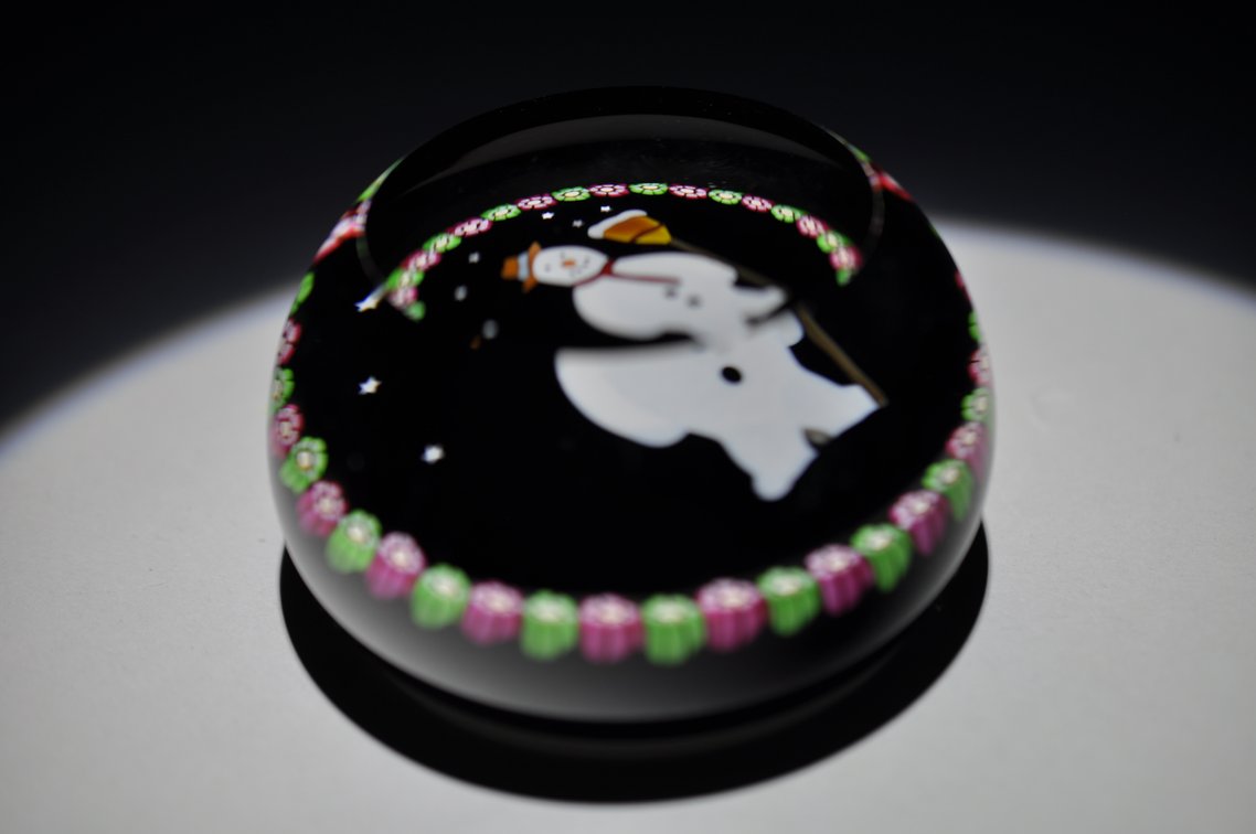 Perthshire 1992 Snowman Paperweight