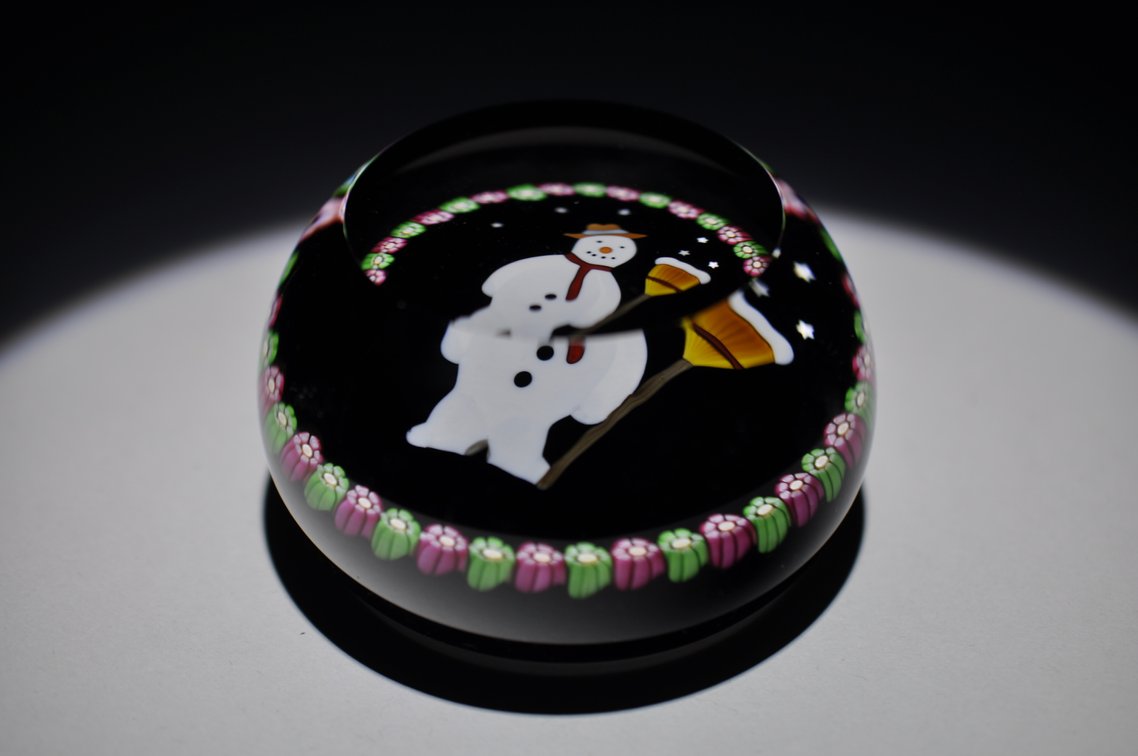 Perthshire 1992 Snowman Paperweight